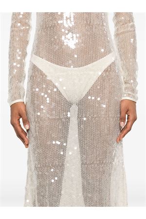 Abito a maniche lunghe con paillettes DAVID KOMA | RE25DK57DLCREAM